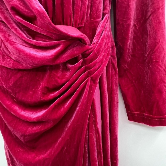 Pink Long Sleeve Velour Party Dress – Size M (NWOT) - Picture 4 of 9